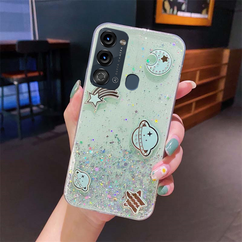 For%20itel%20Vision%203%20Phone%20case%20Sparkling%20Soft%20Transparent%20Silicone%20Space%20Planet%20Stars%20Moon%20Girl%20Anti%20Fall%20for%20itel%20vision%203%20Back%20Cover%20-%20Image%204