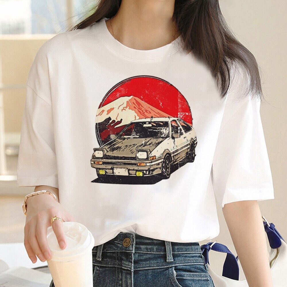 Initial d t shirt women comic Japanese designer t shirt girl manga funny y2k clothes
