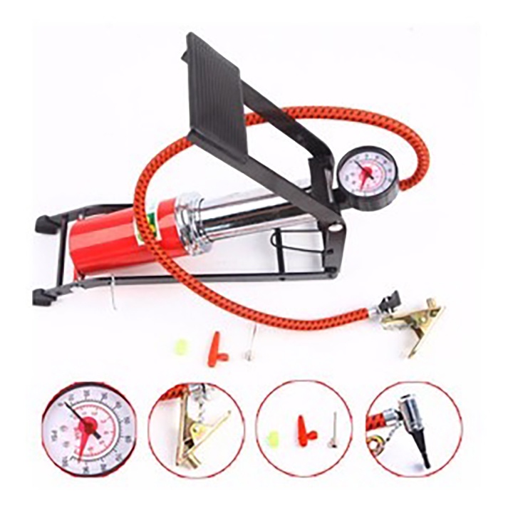 Bơm Xe Đạp, Xe Máy, Ô Tô, Bơm Phao, Bóng..Bằng đạp chân mini Tiện Dụng