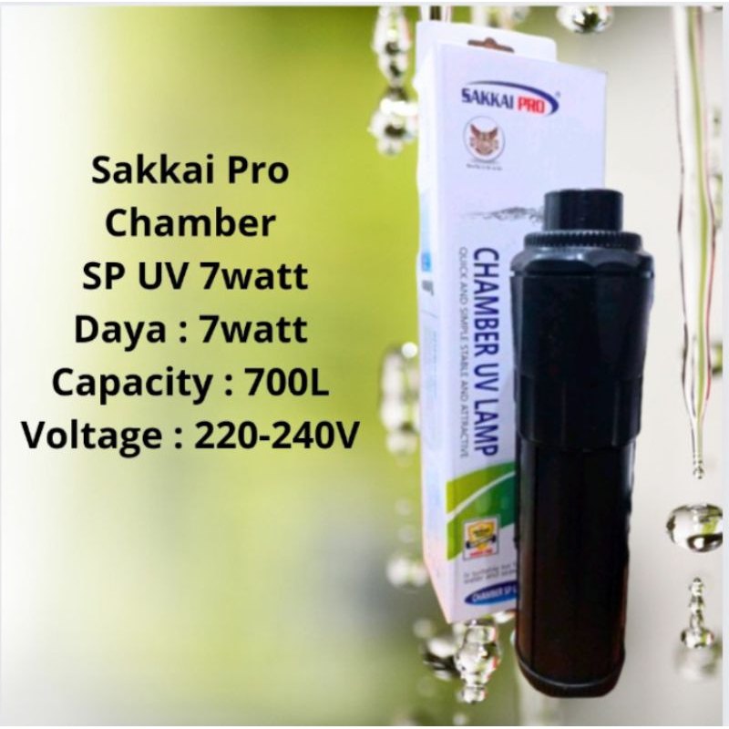 LAMPU UV ULTRAVIOLET ANTI LUMUT BAKTERI STERILISASI SAKKAI PRO 7watt CHAMBER