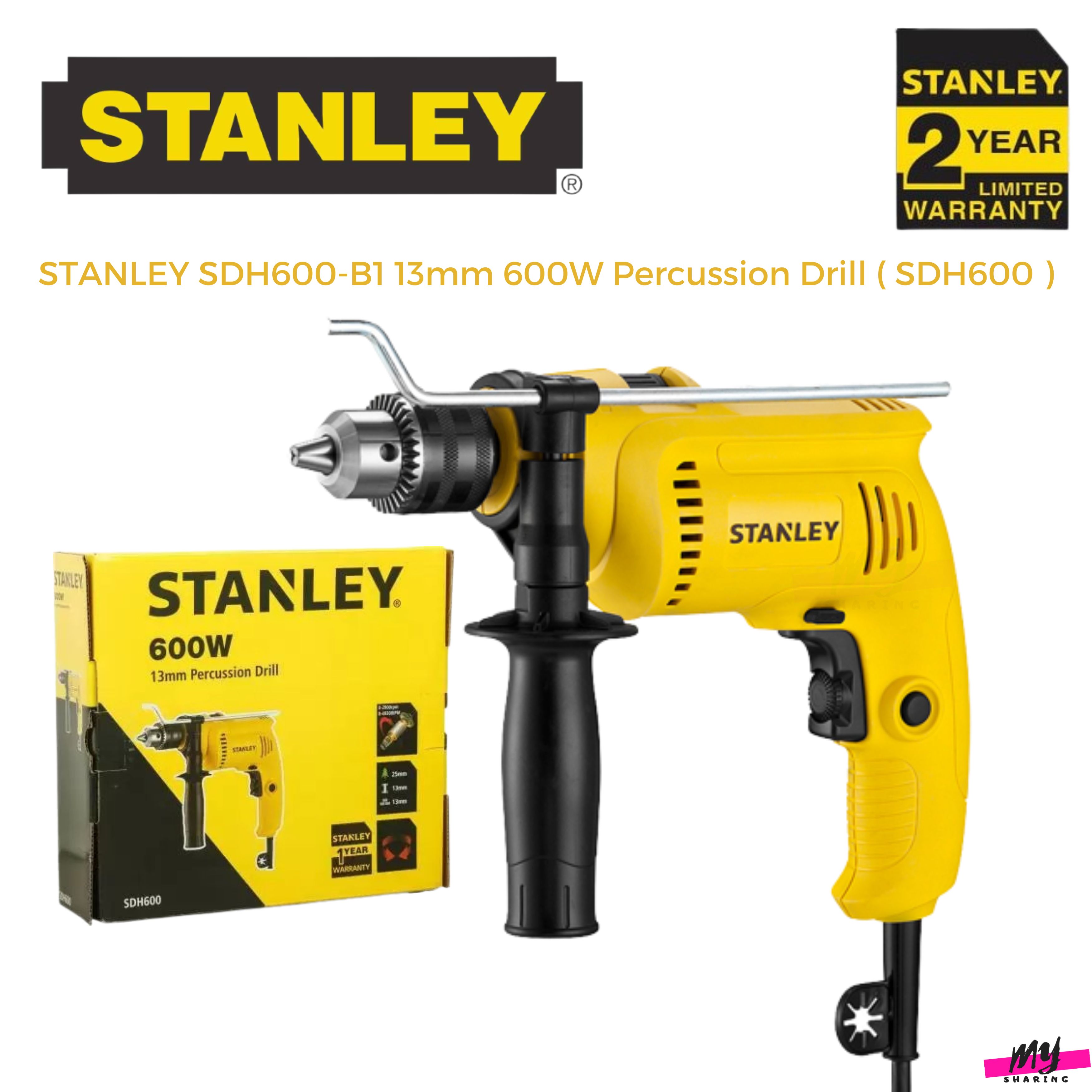 STANLEY SDH600B1 13mm 600W Percussion Drill ( SDH600 ) Lazada