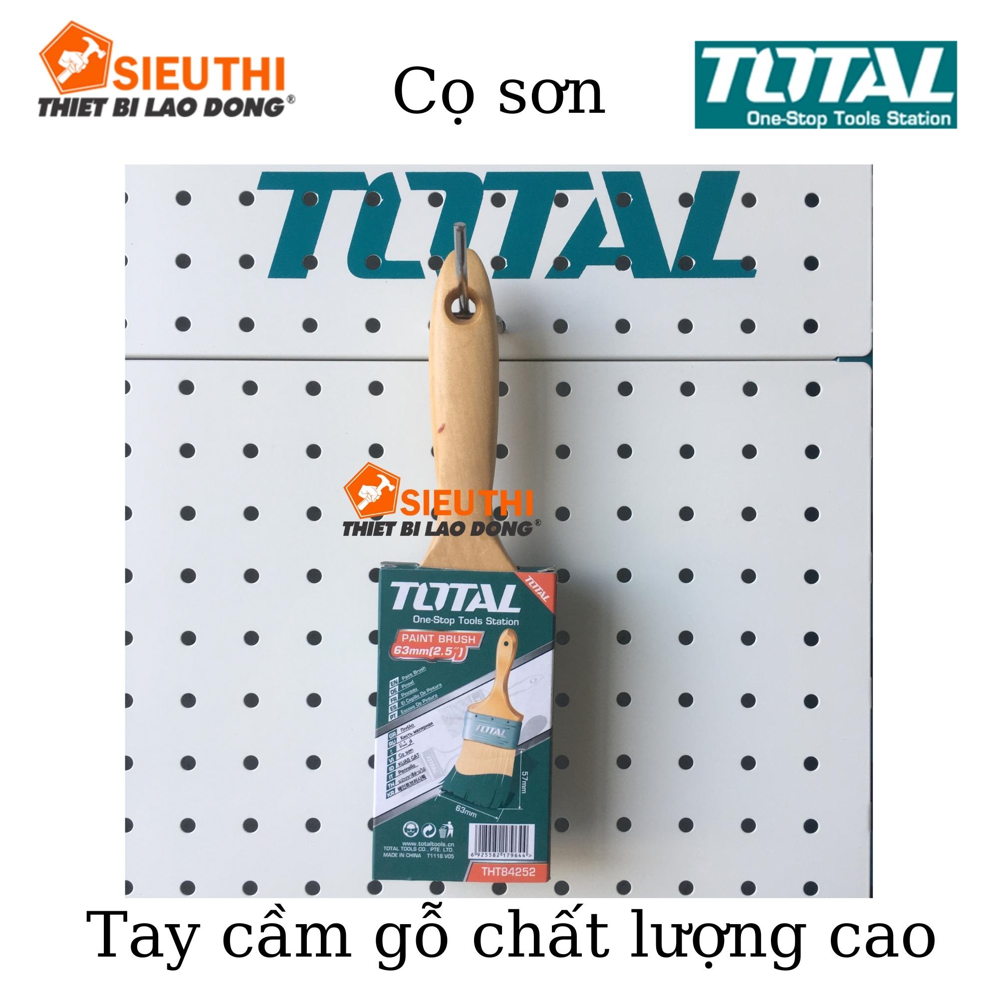 2.5inch Cọ Sơn TOTAL tay cầm gỗ TOTAL THT84252