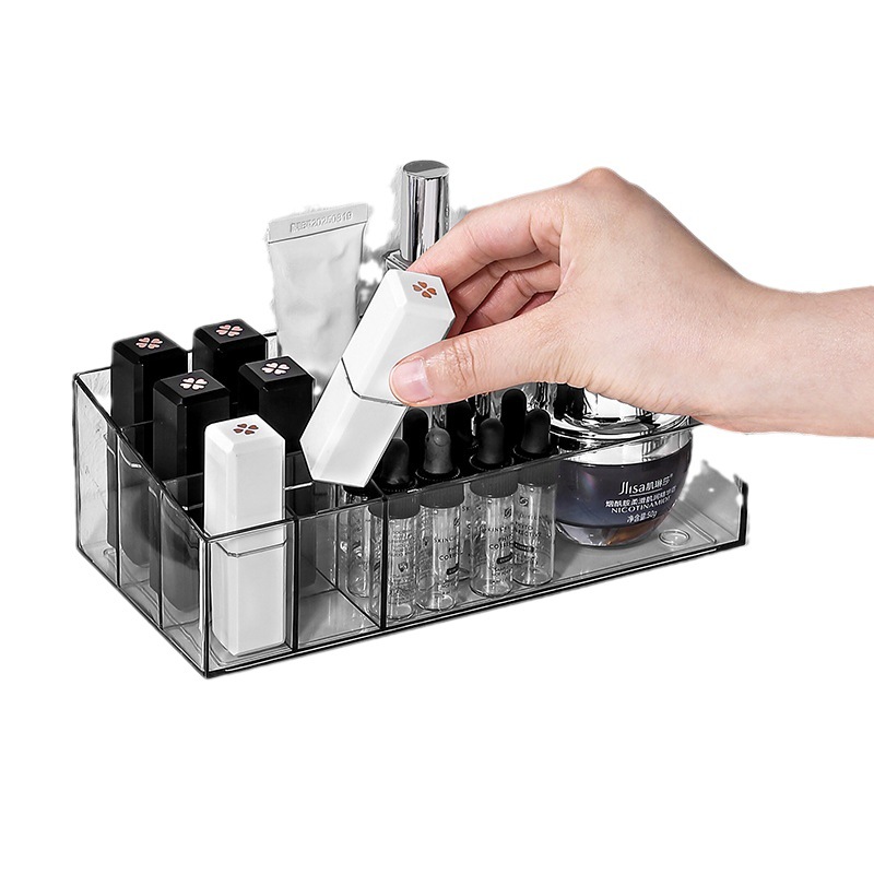 Storage box desktop drawer-type cosmetics storage multi-compartment transparent storage shelf multi-function