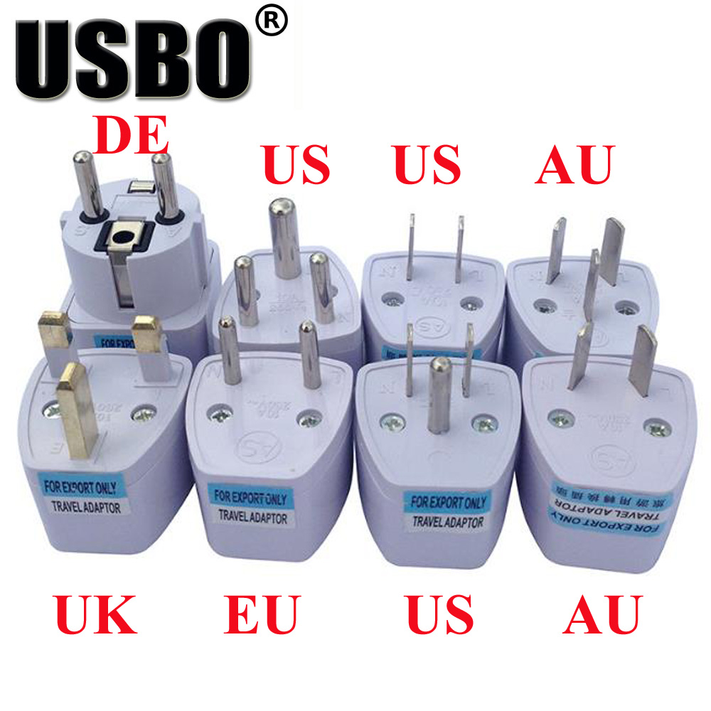 【Duoupa Store】White International Travel study Universal AC Electrical wall Plug Socket Converter plug AU UK US EU German Brazil. 