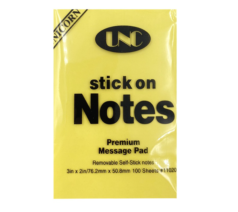 Giấy note vàng 3x2 UNC 4,9cmx7,6cm