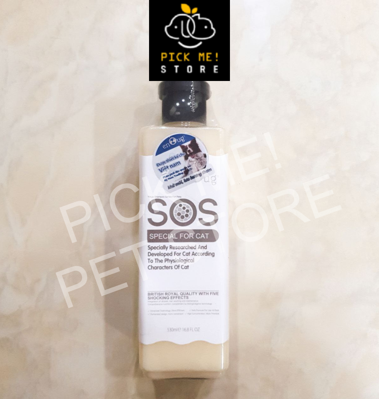 SOS Dog Shampoo 530ml - Poodle, White Hair, Dark Hair, Silky/Fine/Puffed Hair