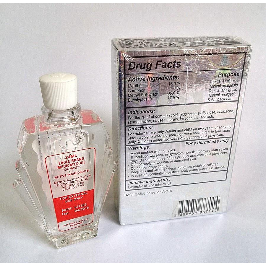 Dầu gió trắng Mỹ Eagle Brand Medicated Oil 24ml