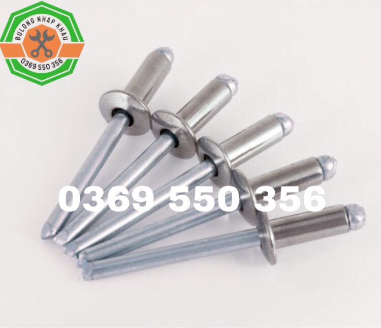 Đinh rút, đinh tán , rive inox 304 combo 100c