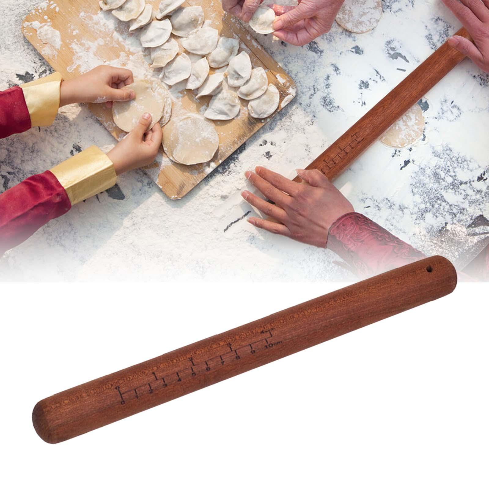 WDClever Dough Rolling Wood Rolling Pin for Dough for Cookies Pasta Dumpling Making