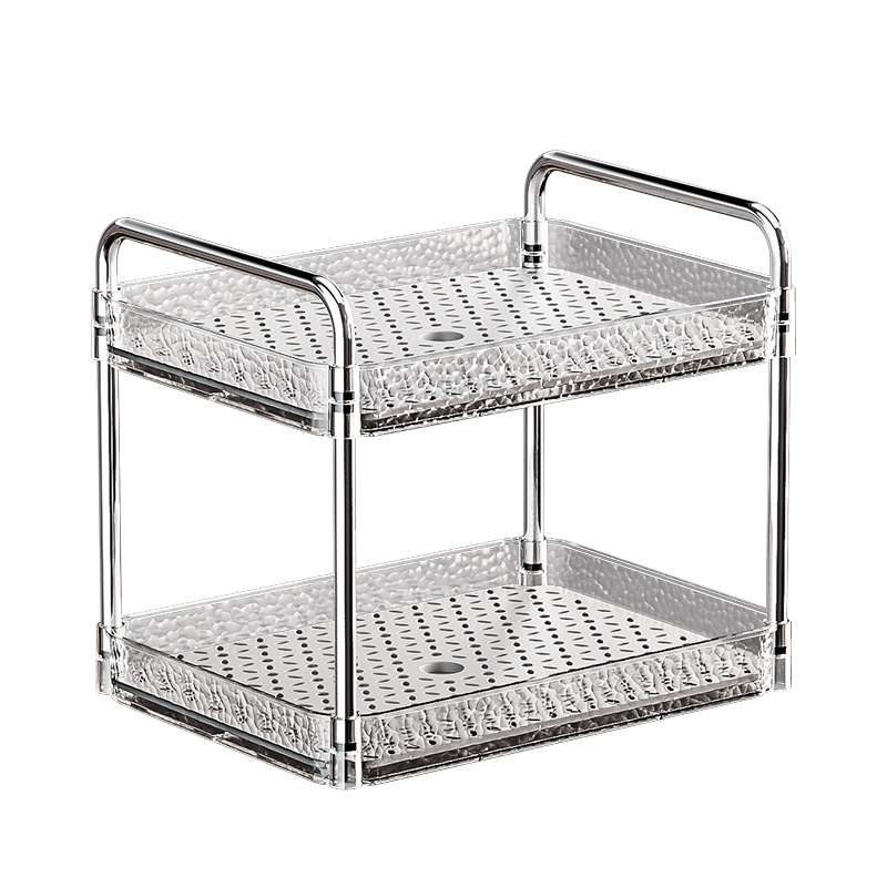 Water cup drain rack transparent double layer tray rack multi-functional kitchen cup holder cup storage rack simple