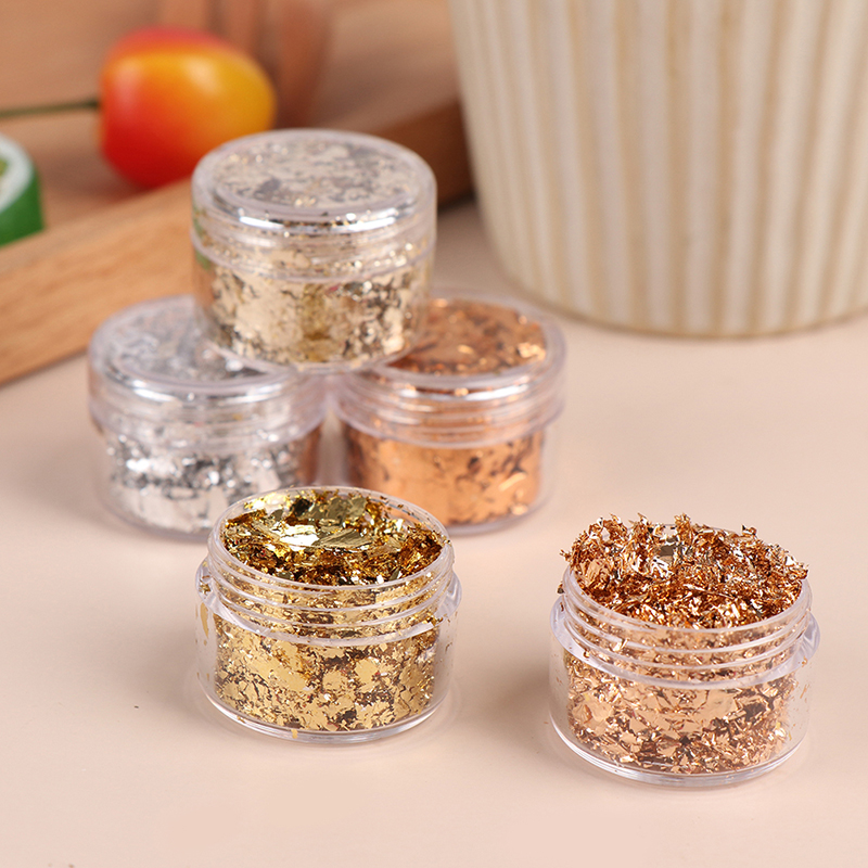 Gold Leaf Flakes Gold Foil Painting Art Nail Decor Foil Paper Resin Mold Filling DENGYOUZHOU.