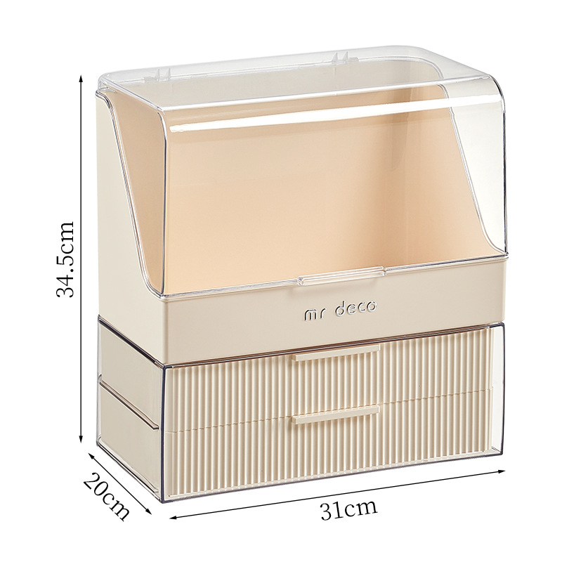 Cosmetic storage box desktop dustproof dressing table skin care product lipstick storage rack transparent acrylic organizing box cabinet