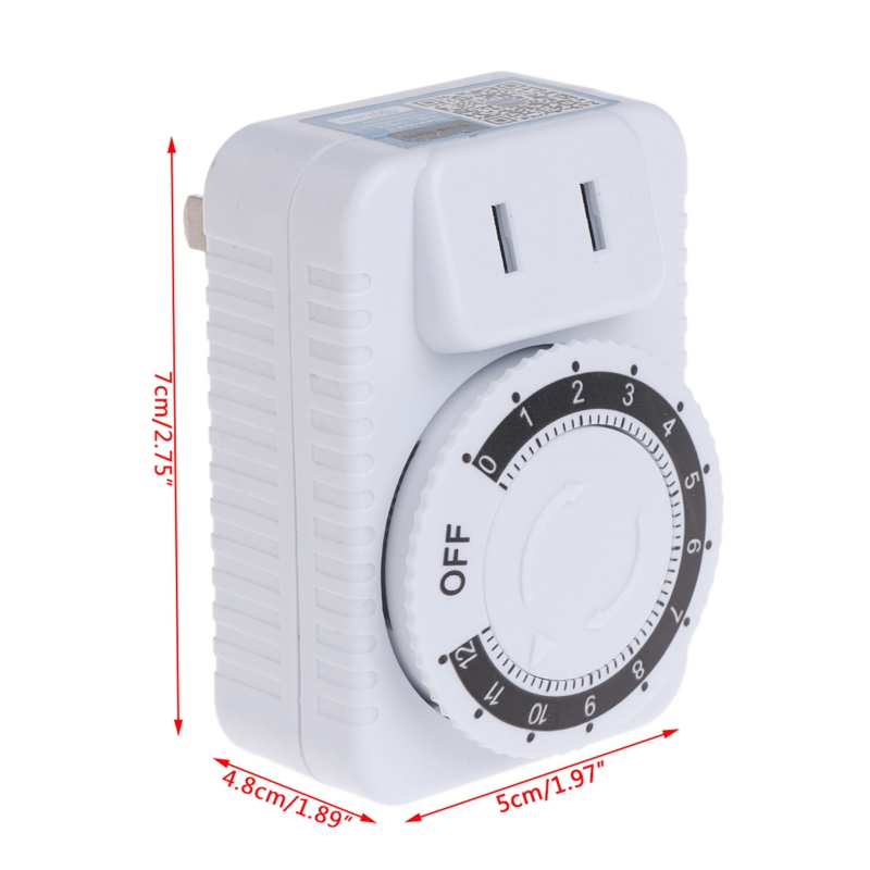 12 Hours Plastic Cyclics Timer Switches Kitchen Timers Outlet Loop Universal Timing Socket Mechanical Timers 220V