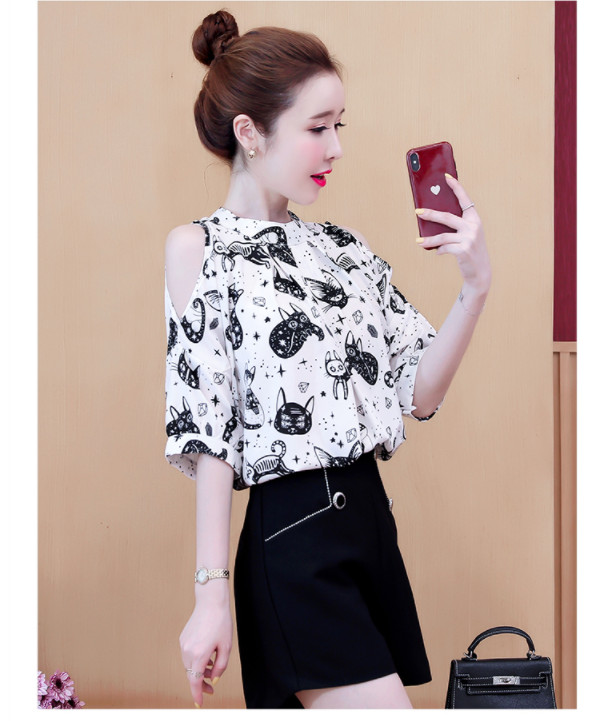 ÁO SỌC TAY LỞ CỔ SEN THỜI TRANG BY3309