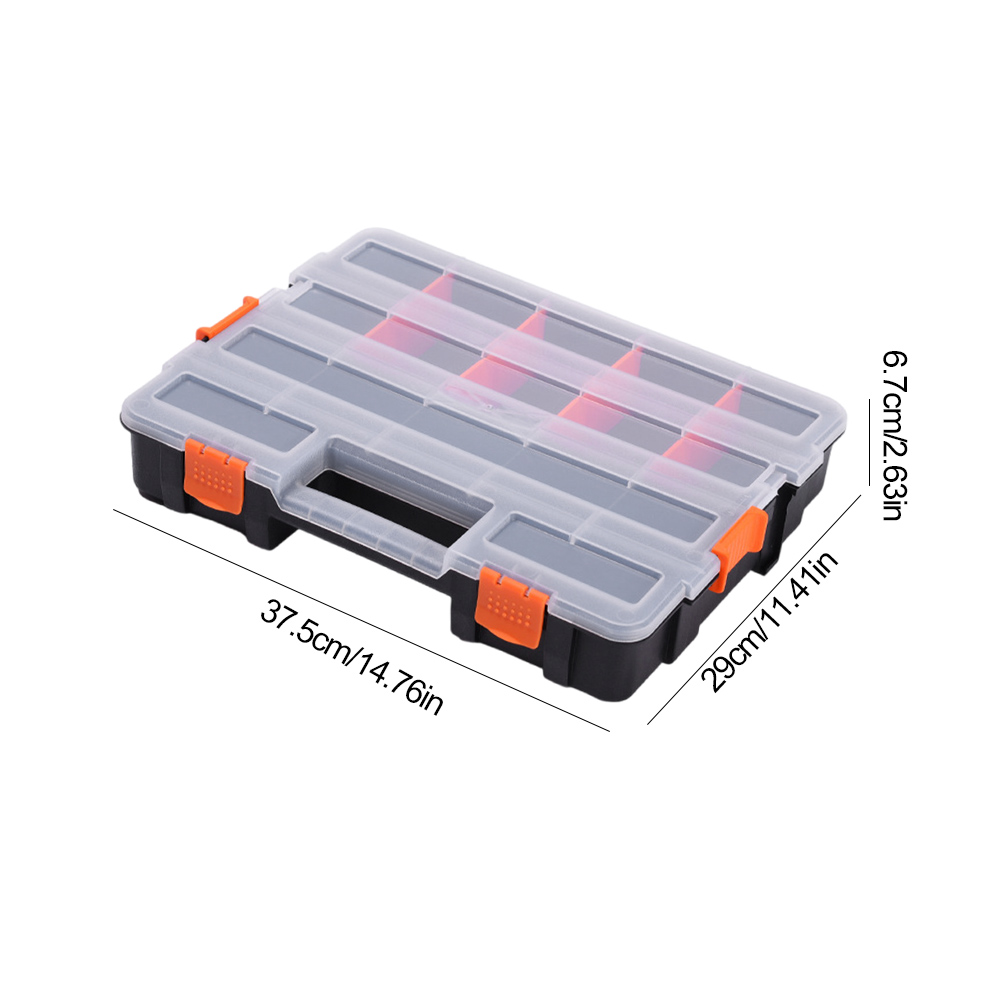 Double Side Tools Box Organizer Plastic Small Parts Storage Case Tool Storage Box Toolbox Container for Screws Nuts Nails Bolts. 
