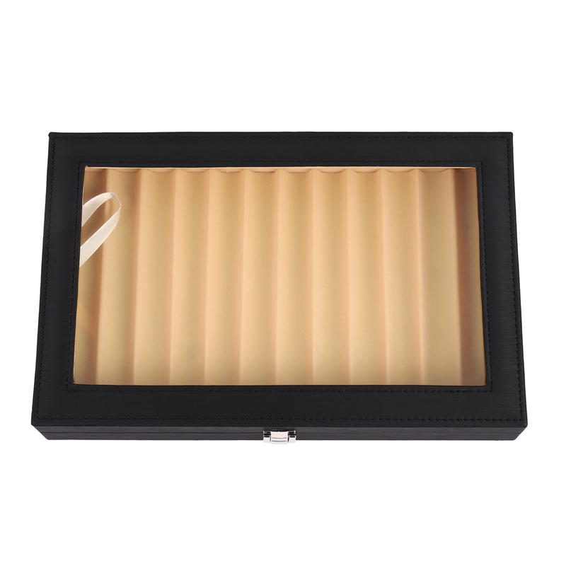 12 Pen Box Leather Pen Display Box PU Pen Storage Box Leather Pencil Case Storage Box