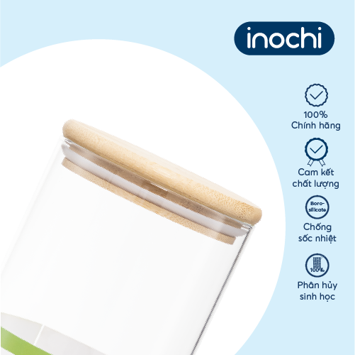 Hũ thuỷ tinh nắp tre Nikko 1000ml