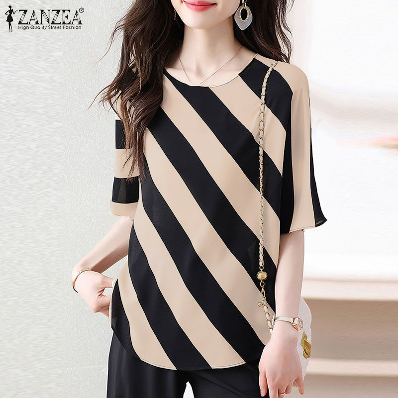 %E3%80%90Customer%20favorite%E3%80%91%20ZANZEA%20Korean%20Style%20Women's%20Blouse%20Summer%20Elegant%20Casual%20Batwing%20Sleeve%20Round%20Neck%20Stripe%20Top%20Pullover%20-%20Image%204