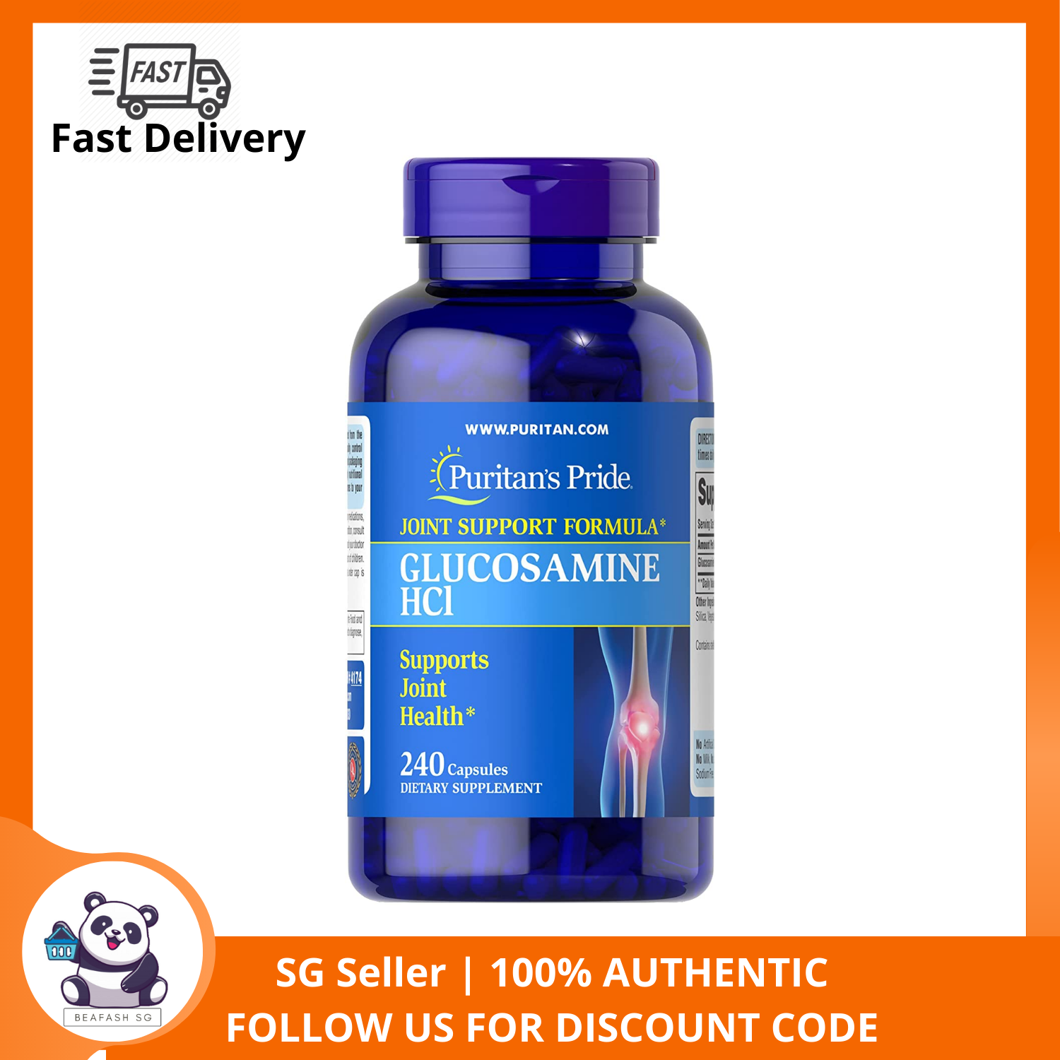 Puritan's Pride Glucosamine Sulfate 1000mg, Capsules, 240ct Lazada