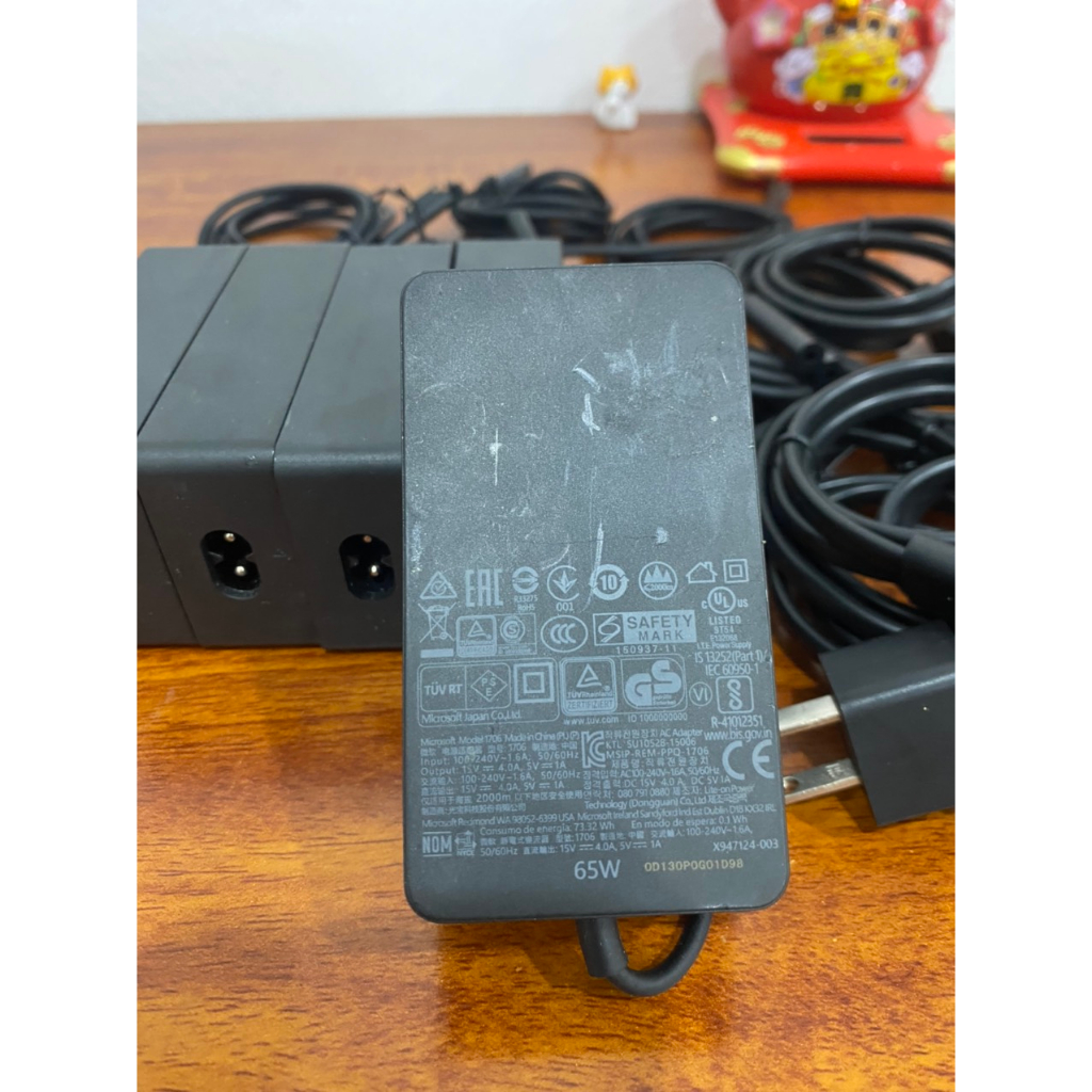 Sạc Surface zin bóc máy, bảo hành 6 tháng đổi mới. Các dòng Surface Pro, Book, Laptop.