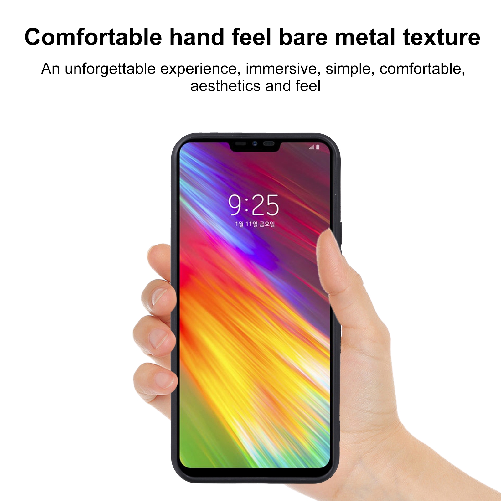 TPU Phone Case For LG Q9(Pudding Black)(A Plus Mall)