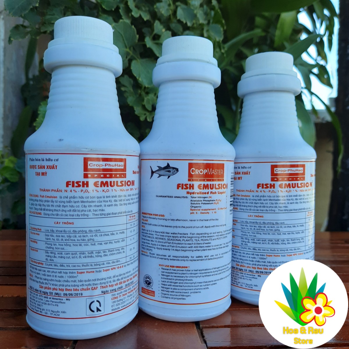 FISH EMULSION - PHÂN BÓN ĐẠM CÁ MỸ CHO CÂY TRỒNG - Chai 250Ml