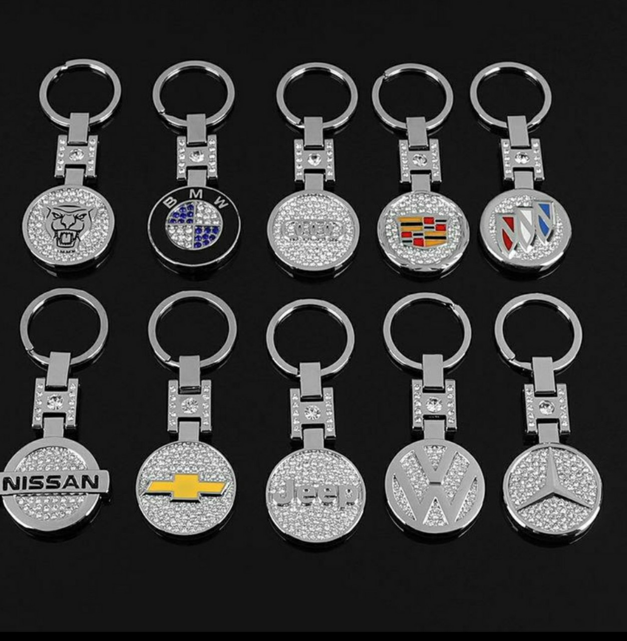 Móc khoá đính đá logo các hãng xe hơi cao cấp