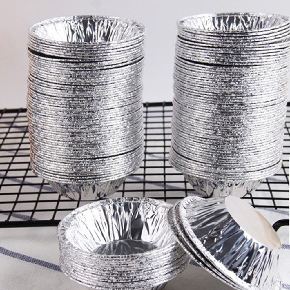 Inapo 250 chiếc dụng cụ nướng bánh tông màu bạc dùng một lần dụng cụ làm bánh hữu ích khuôn bánh tart trứng pudding các nhà sản xuất, khuôn bánh muffin bánh quy bánh cupcake