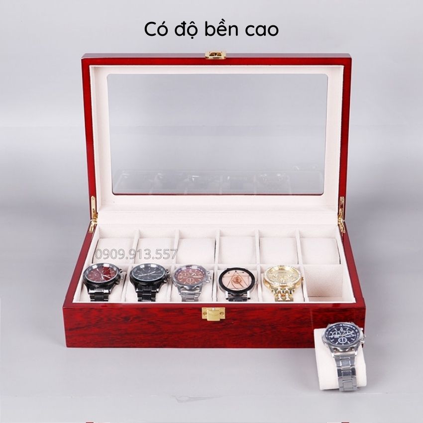 [HCM]Hộp đựng đồng hồ da 12 chiếc
