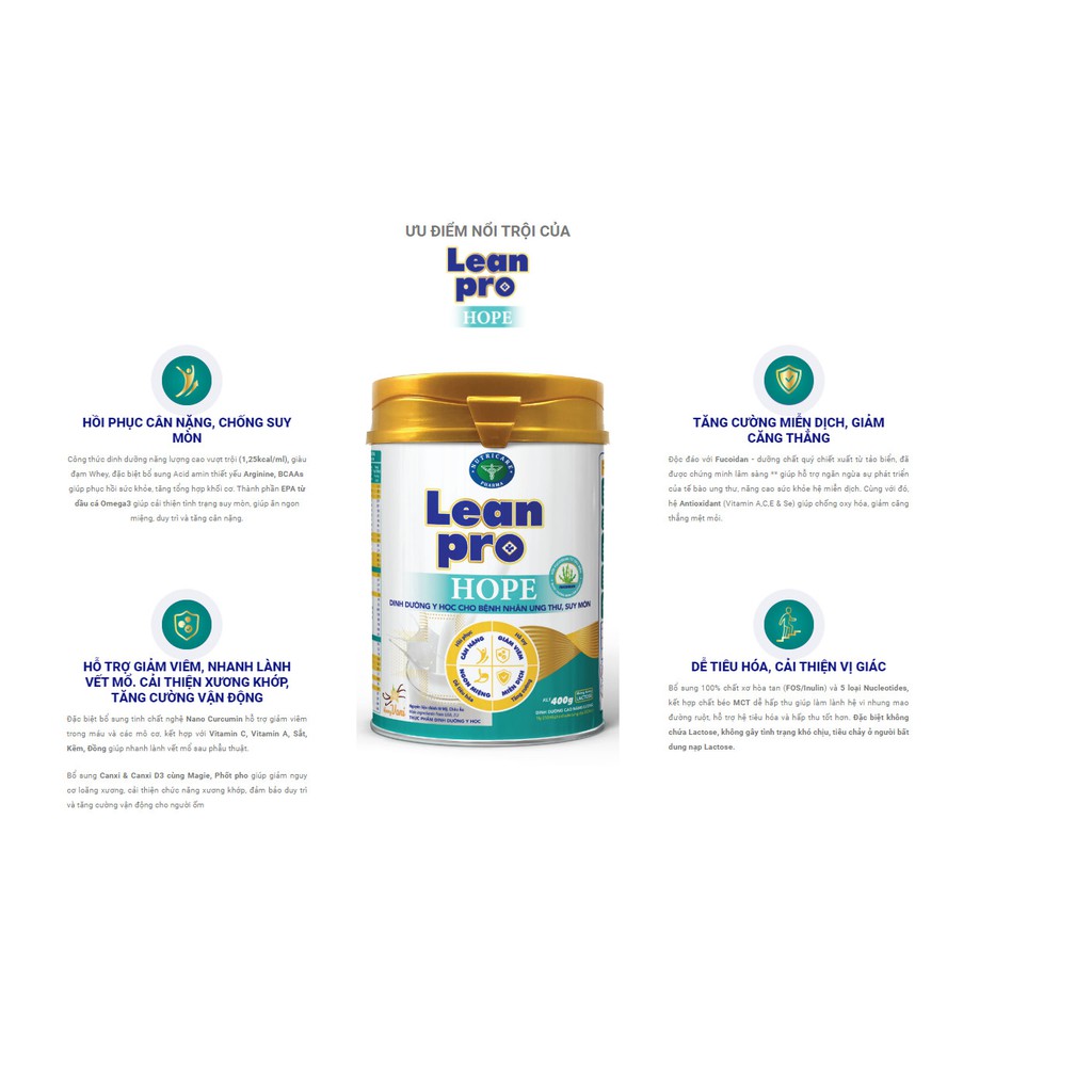 Sữa LEAN PRO HOPE 900gr