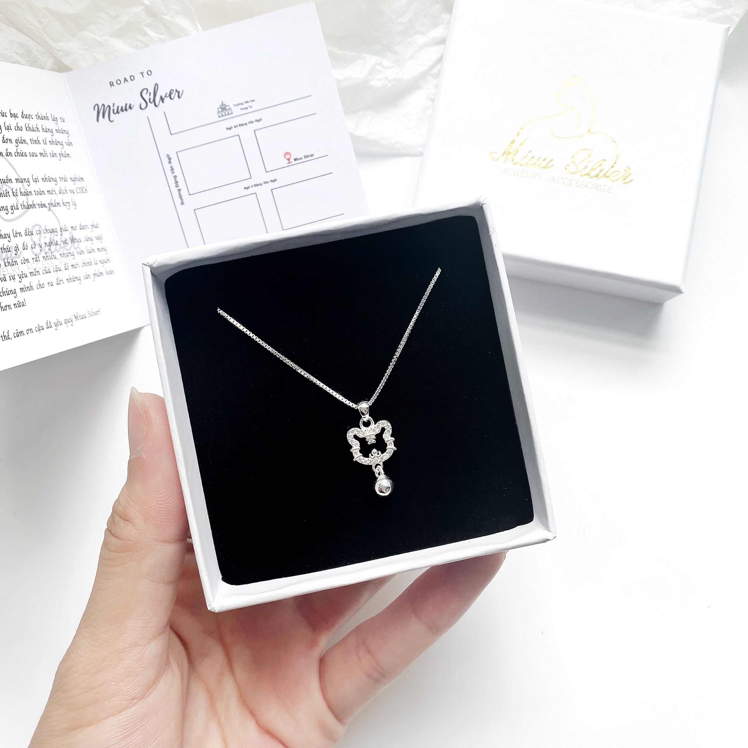 Dây chuyền bạc Miuu Silver, vòng cổ nữ Kim Dần