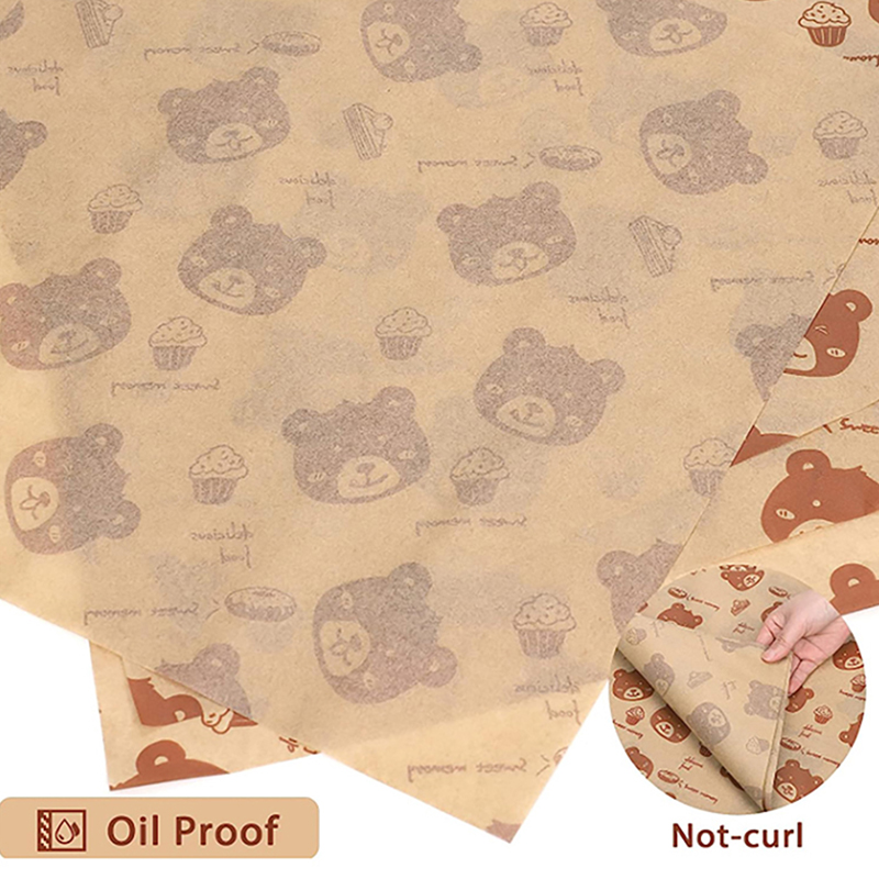 50pcs Sandwich Packaging Paper Cartoon Coated Wrapping Disposable ...