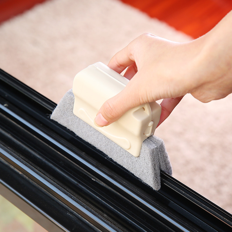 Household Door Window Groove Cleaning Cloth Dust Cleaning Brush Detachable Window Slot Clean Tool