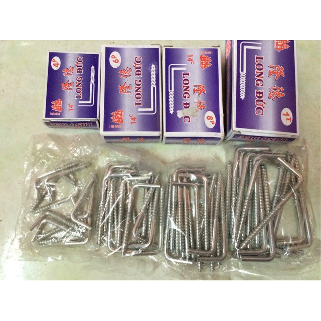 [1 hộp 10 cái] 1 Hộp Móc Màn Long Đức cao cấp