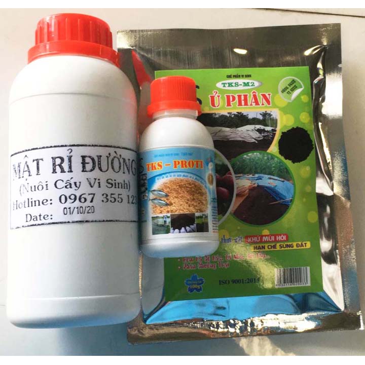 Men Xúc Tác Ủ Phân Cá, Bánh Dầu- TKS - PROTI Chai 100ml