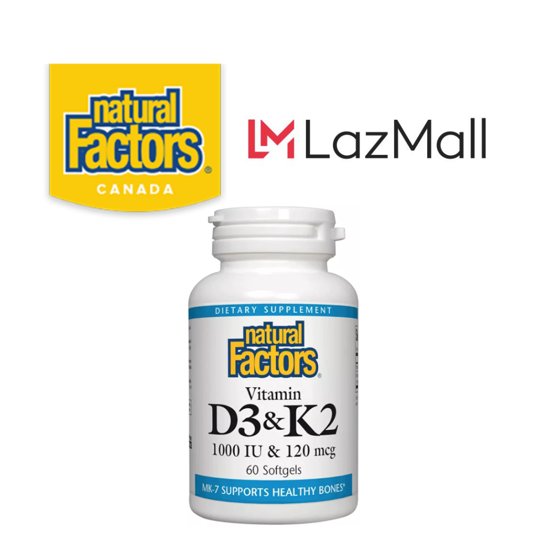 Natural Factors Vitamin D3 & K2, 60 Softgels Lazada PH
