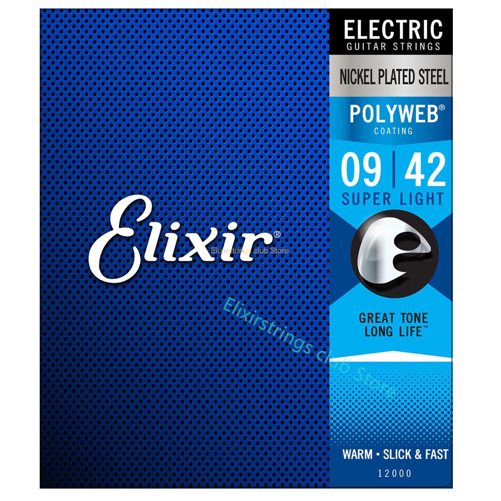 Elixir acoustic guitar strings for electric play popular music rock 80/20 bronze nickel 11002 16052 16027 11-52 guitar accessory