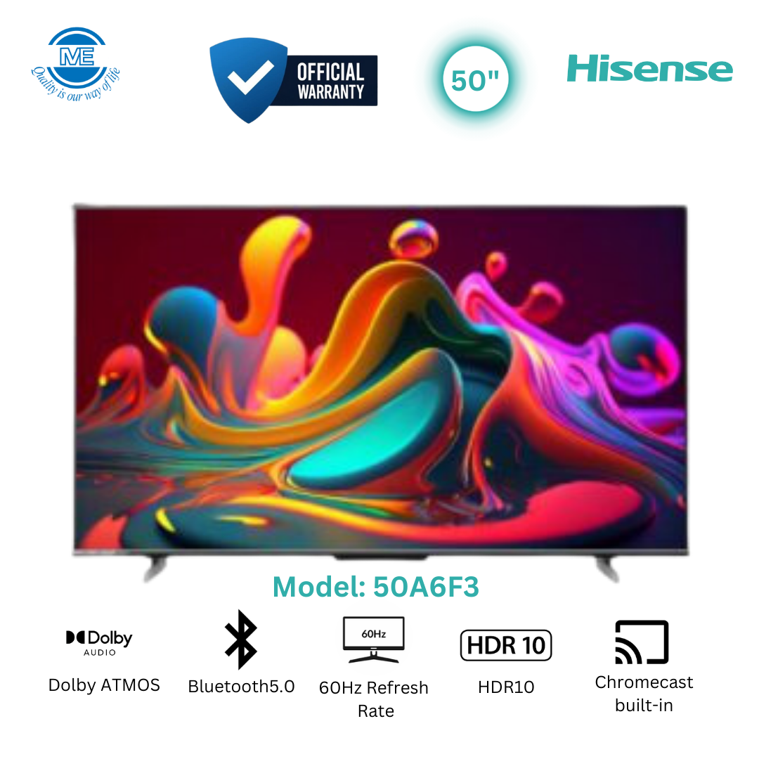 HISENSE 50″ Bezelless Smart LED TV | 50A6F3 | Daraz.com.bd