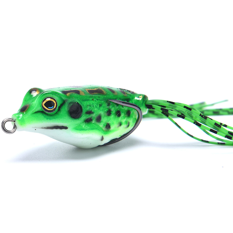 【RAI】 Frog Soft Fishing Lure Double Hooks Artificial Bait Frog Tool