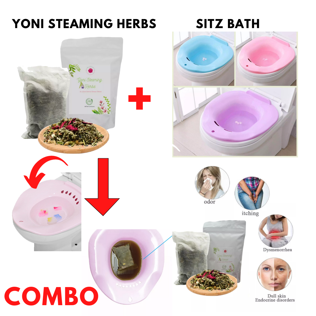 SALE🔥 Convenient & Sanitary (Yoni Steam Seat + Yoni Bath Herbs) Sitz