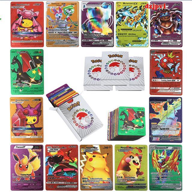 Pokemon Card 10-150pcs Pikachu English Spanish Game Collection Cartas  Pokemon español Vmax GX Metal Pokémon Cards Kids Toy Gift