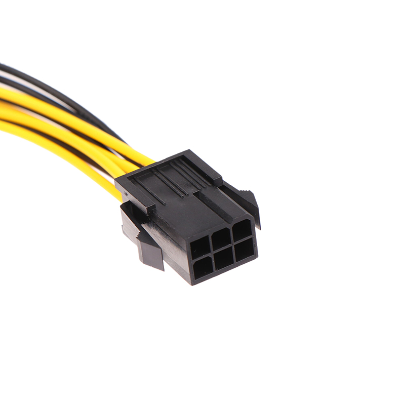 Powered Adapter 6pin To 8pin Adapter, PCI-e 6-pin Male To 8-pin Female Converter For 8pin GPU Video Card. 