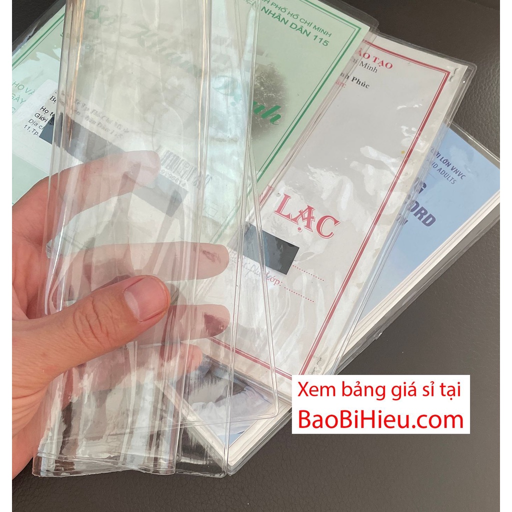 Combo bọc sổ A5 bằng PVC (Sổ tiêm chủng, sổ khám bệnh, sổ liên lạc cỡ A5)... Bao bì Hiếu