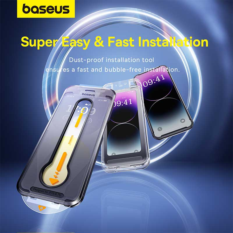 Baseus Crystalline Series Full-Coverage Blue-Light Filtering Tempered ...