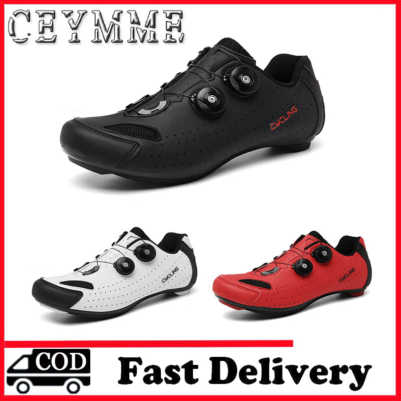 [CEYMME] New Black Men s Road Cycling Shoes Mtb Cleats Shoes Mountain Bike Shoes rb Speed roadbike Sneaker Spd Triathlon outdoor Footwear Bicycle Shoes Sports flat non cleats road bike biking Shoes bicycle riding on sale Free shipping thumbnail