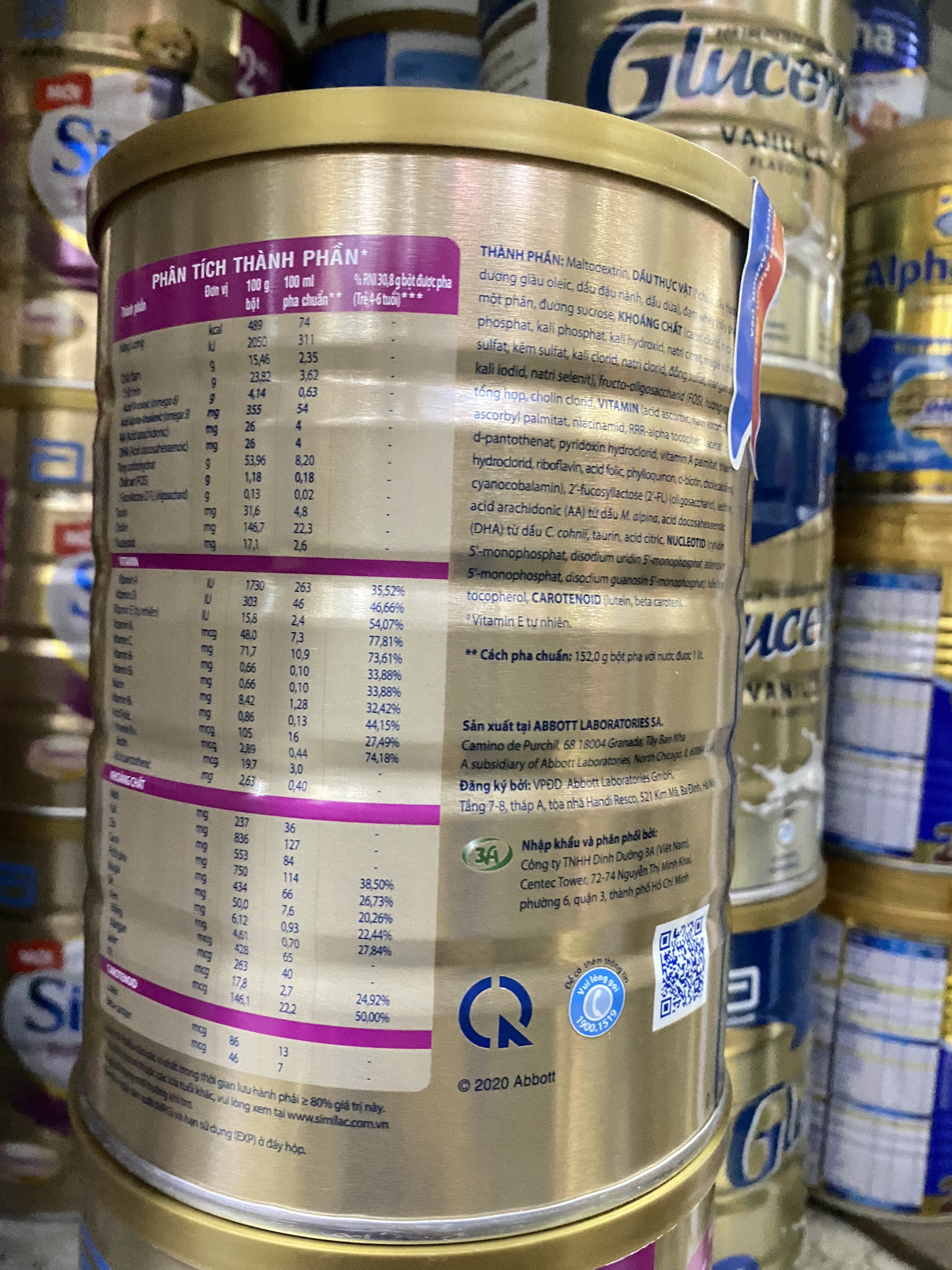 Sữa Bột Similac Totar comfort 2+ (820g)