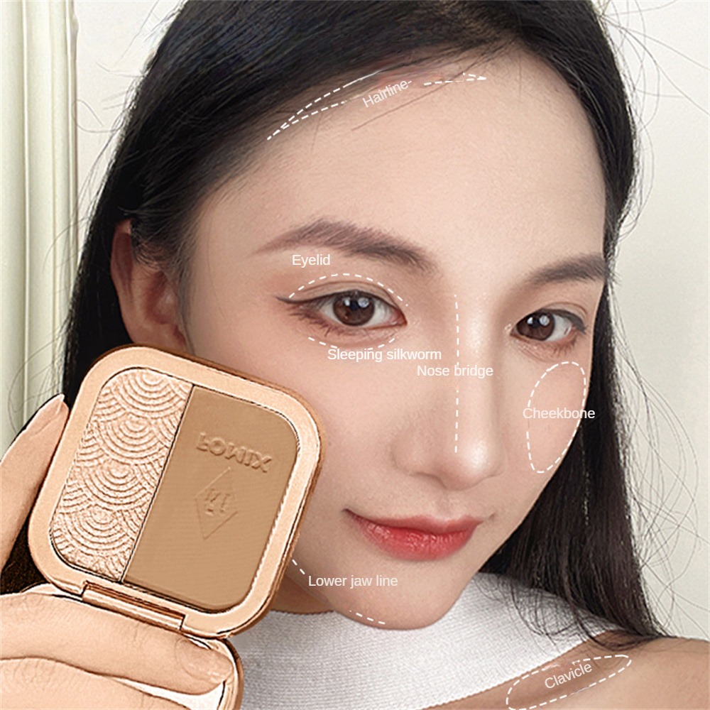 Lorzi FOMIX Highlight Paltte Matte Subtle Long Lasting Pigmented Shading Powder Three-dimensional Shadow Silhouette Shadow Nose Shadow Repair Capacity Powder