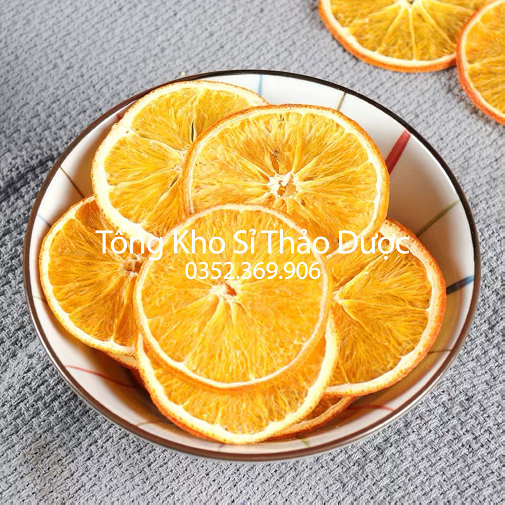 Cam vàng sấy khô 1kg (Cam vàng thái lát, trà cam quế thơm miệng)