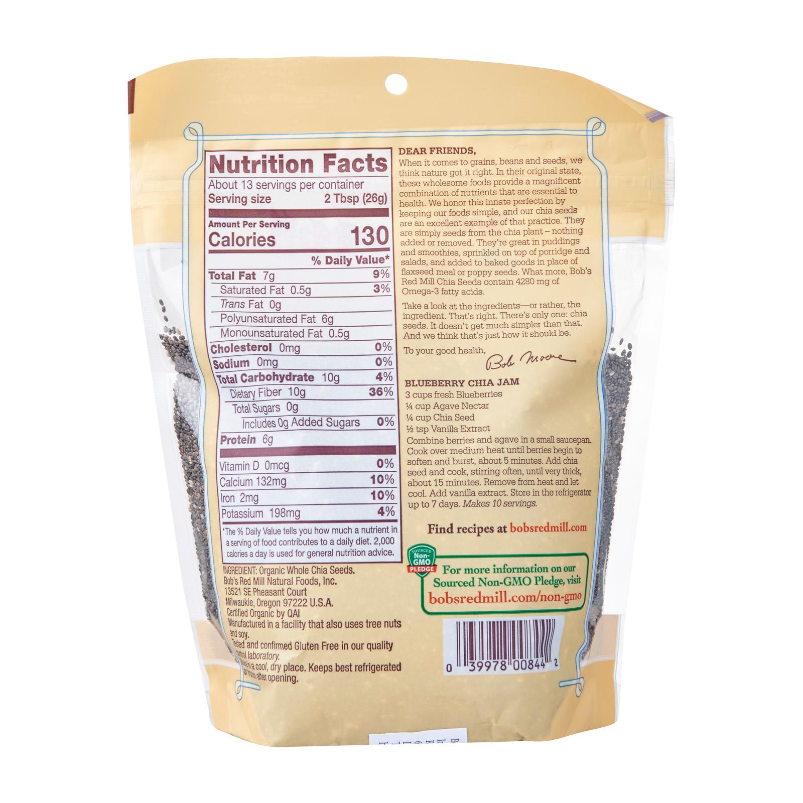 bob's red mill organic chia seeds