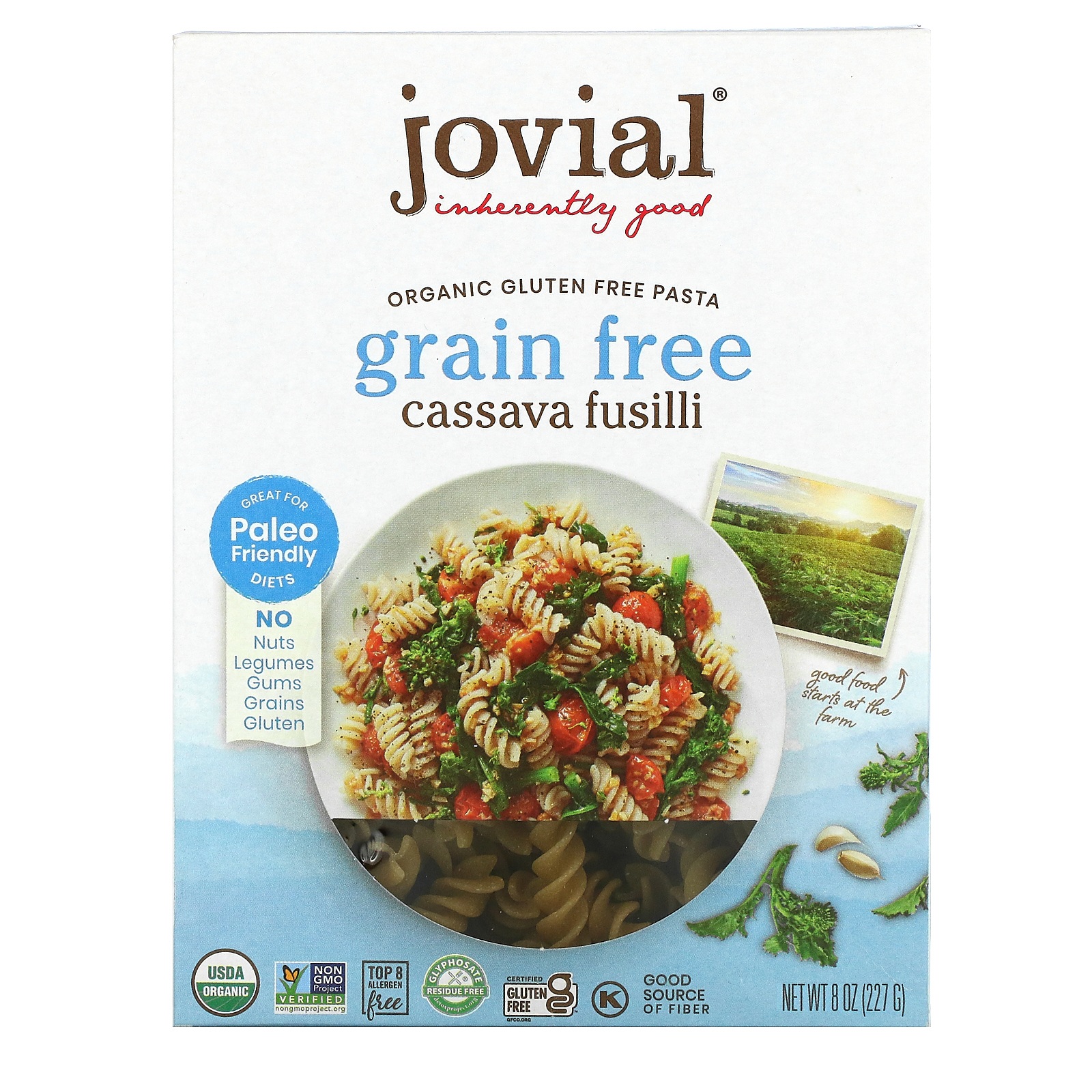 [PREORDER] ORGANIC GRAIN FREE PASTA CASSAVA FUSILLI ELBOWS ORZO